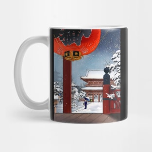 Japanese temple Asakusa in winter Mug